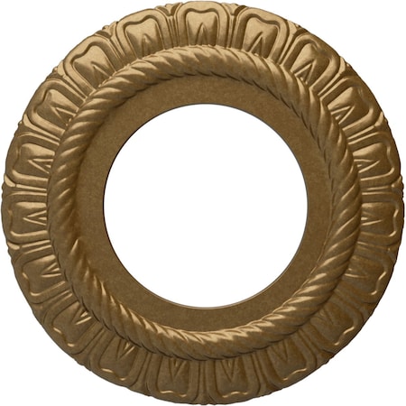 Claremont Ceiling Medallion (Fits Canopies up to 5 5/8"), 9"OD x 4 1/2"ID x 1/2"P, Pale Gold